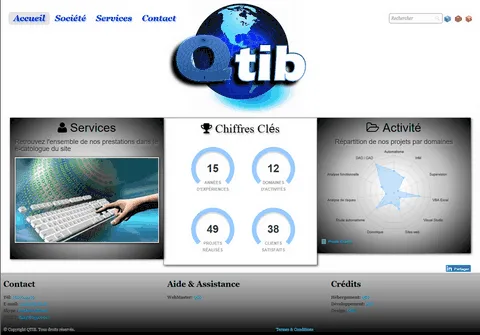 Visitez le site web de la société Qtib